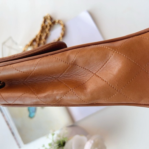 Chanel Caramel Quilted Lambskin Vintage Maxi Jumbo XL Classic Single Flap Bag - Picture 8 of 8